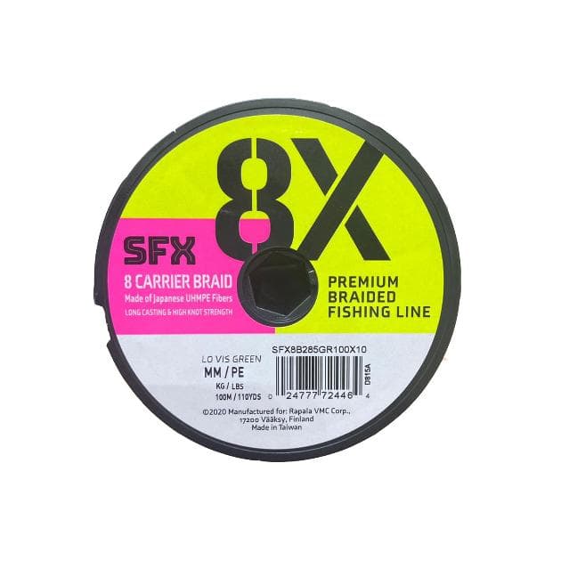 Sedal para Pesca SUFIX SFX X8 0.165 Lo Vis Green — imagen 1