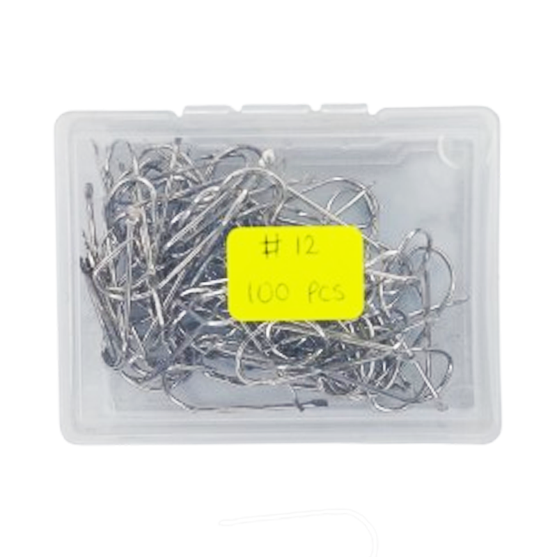 CAJA DE ANZUELOS #12 CABEZA PLANA — imagen 1