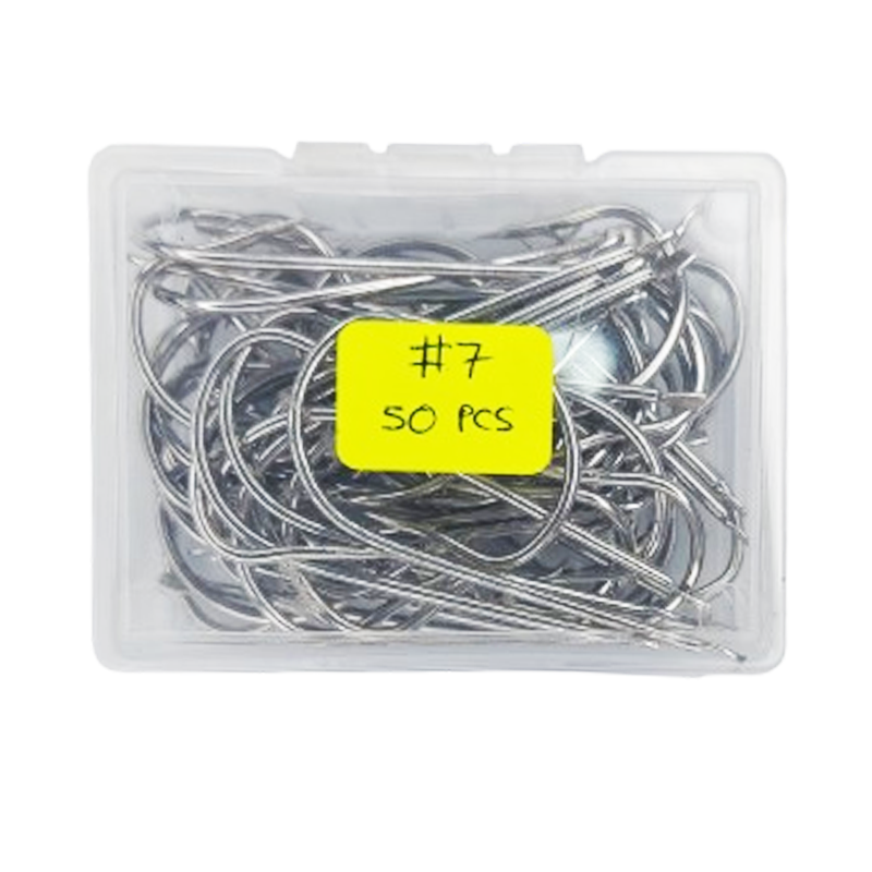 CAJA DE ANZUELOS #7 CABEZA PLANA — imagen 1