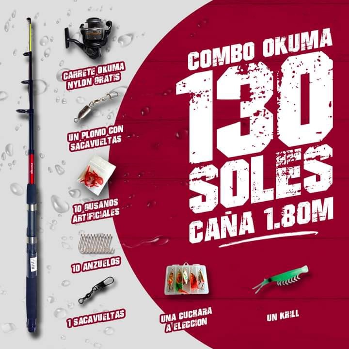 COMBO OKUMA 1.80 M — imagen 1