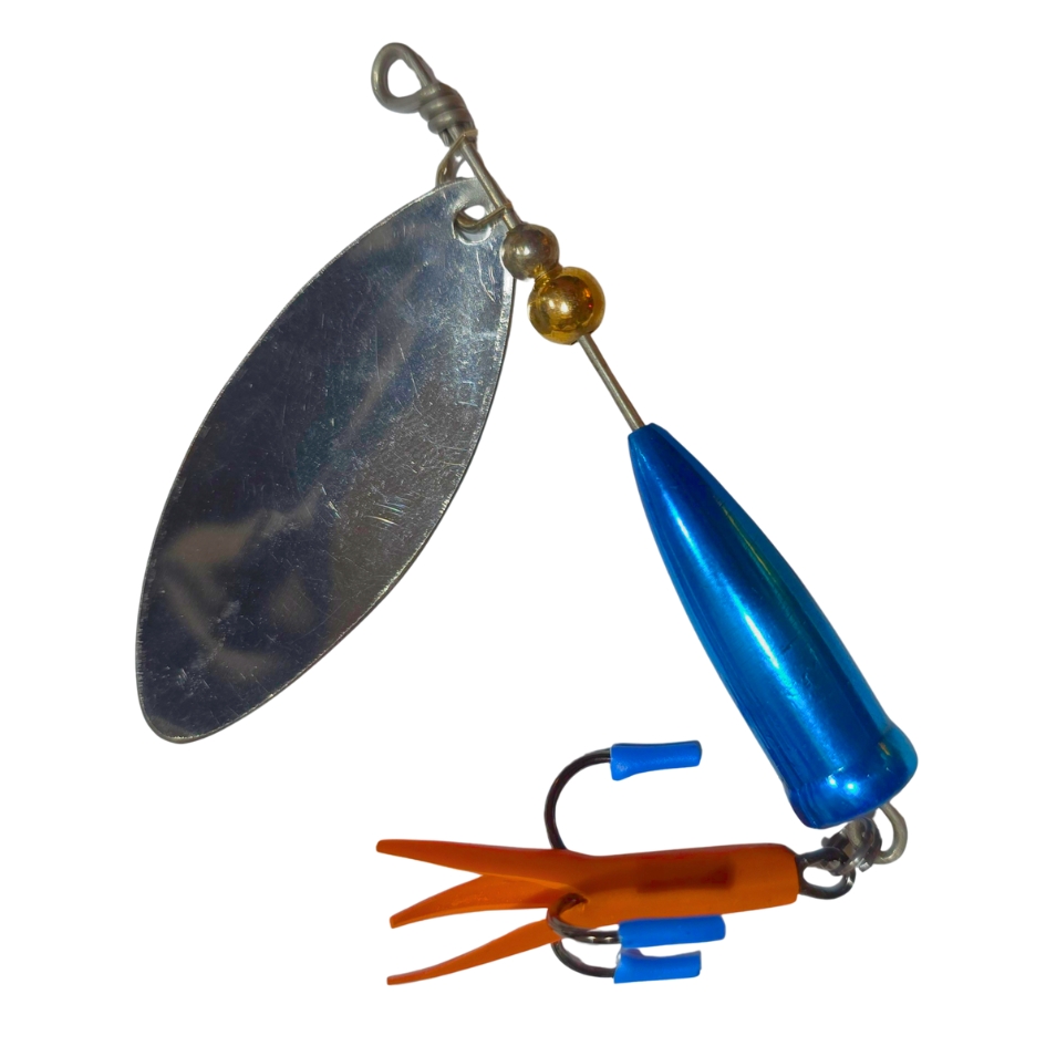 Señuelo Pesca BAITS Cucharita Salmon Azul_Plata — imagen 1