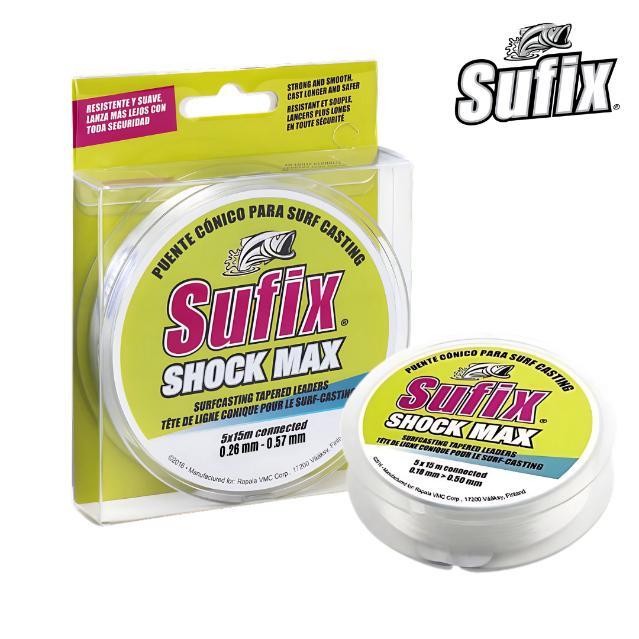 Sedal 0.26-0.57 SUFIX SHOCK MAX Clear, 5x15m — imagen 1