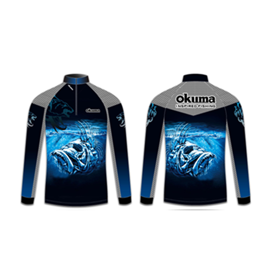 Polo Pesca OKUMA Tournament Jersey Skeleton Medium — imagen 1