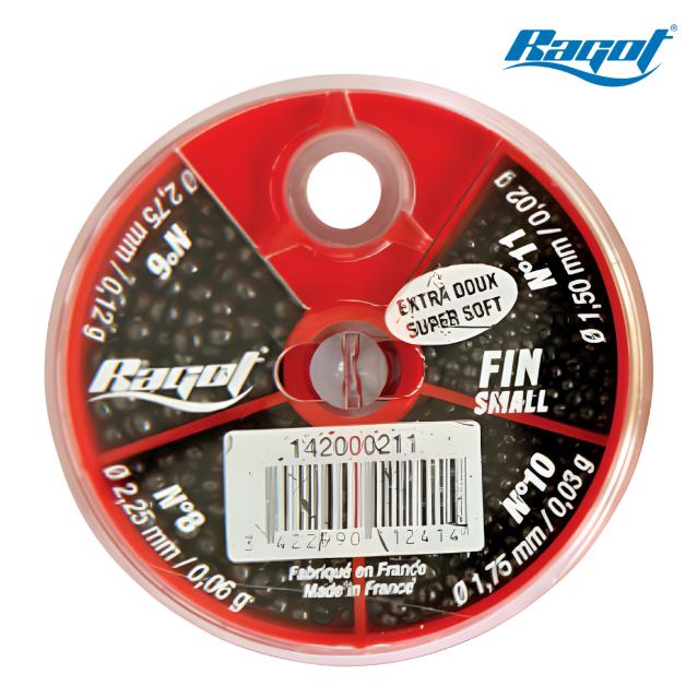 Plomos Pesca RAGOT 142000211 Bolas Ranurada Remob — imagen 1