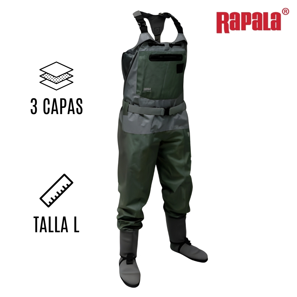 Traje Pesca RAPALA HULLIN Respirable Talla Large — imagen 1